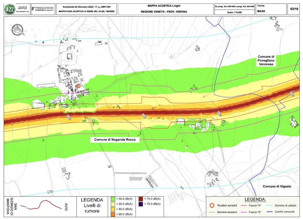 Mappatura acustica e piano d’azione A22